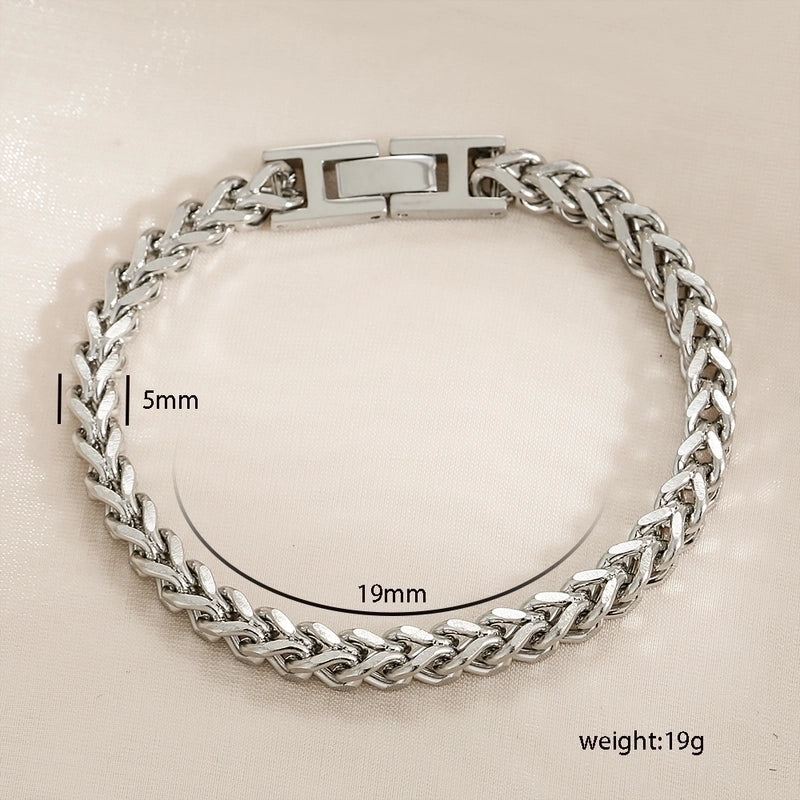 Hip-Hop Punk Minimalist Geometric 304 Stainless Steel Stainless Steel Bracelets In Bulk