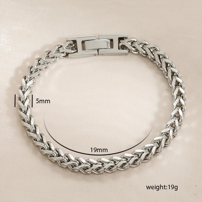 Hip-Hop Punk Minimalist Geometric 304 Stainless Steel Stainless Steel Bracelets In Bulk