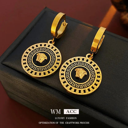 Baroque Droplet Droplet Flower Copper Electroplating Earrings