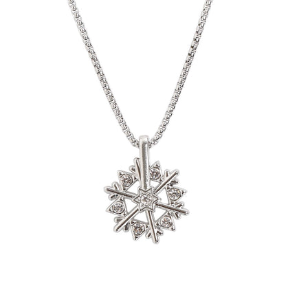 Streetwear Snowflake Alloy Titanium Steel Christmas Unisex Pendant Necklace
