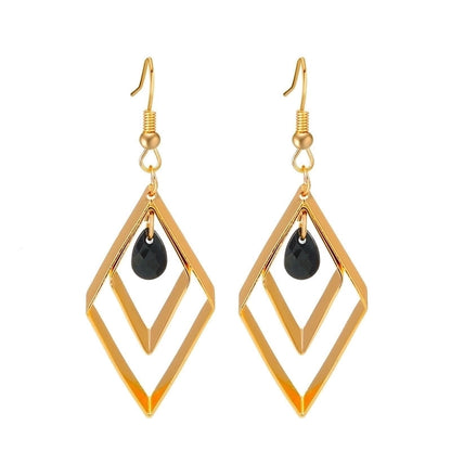 2 Pieces Casual Vintage Style Human Face Leaf Heart Shape Plating Hollow Out Inlay Alloy Metal Brass Resin Zircon 18K Gold Plated Gold Plated Silver Plated Earrings