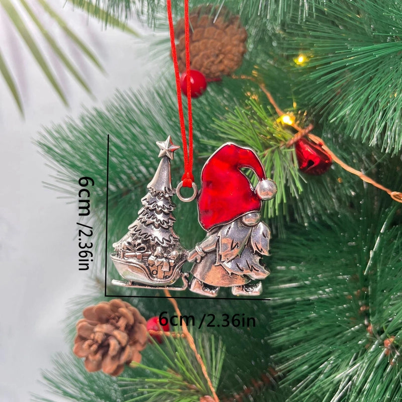 Christmas Minimalist Santa Claus Iron Casual Holiday Party Hanging Ornaments Decorations Hanging Ornaments