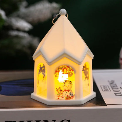 Christmas Decorations Children's Luminous Gift Retro Night Light Christmas Tree Pendant Ornaments Desktop Layout Props
