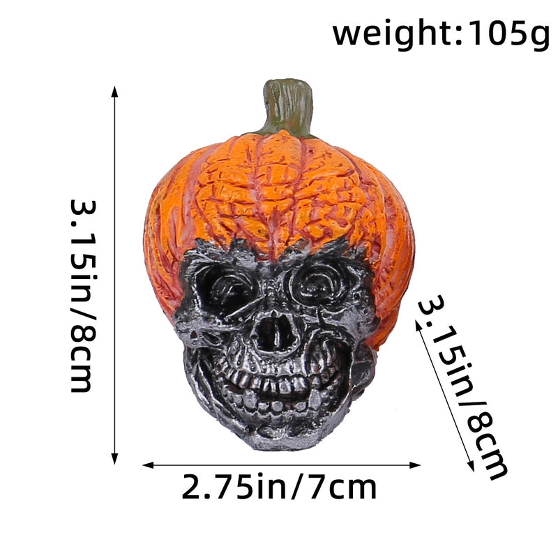Halloween Hip-Hop Funny Pumpkin Skull Resin Party Festival Ornaments Decorative Props
