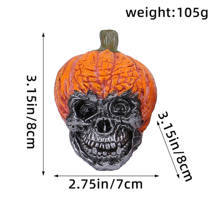 Halloween Hip-Hop Funny Pumpkin Skull Resin Party Festival Ornaments Decorative Props