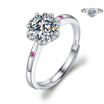 Copper Minimalist Classic Style Inlay Solid Color Zircon Rings