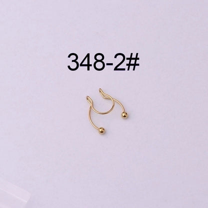 Nose Rings & Studs Geometric 316 Stainless Steel Plating