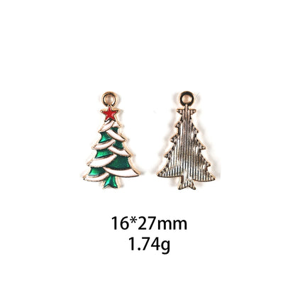 10 PCS/Package Zinc Alloy Christmas Tree Santa Claus Christmas Socks Pendant Jewelry Accessories
