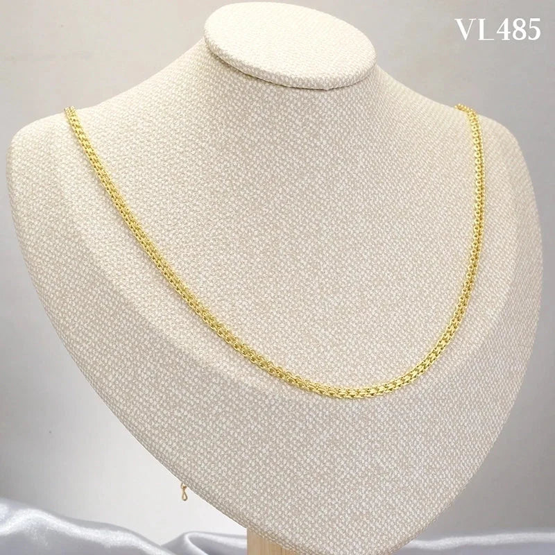 Hip-Hop Minimalist Solid Color Copper 18K Gold Plated Necklace