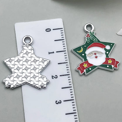 1 Piece 20 PCS/Package 17x14mm 23x18mm 23x23mm Alloy Christmas Tree Santa Claus Gingerbread Pendant Jewelry Accessories