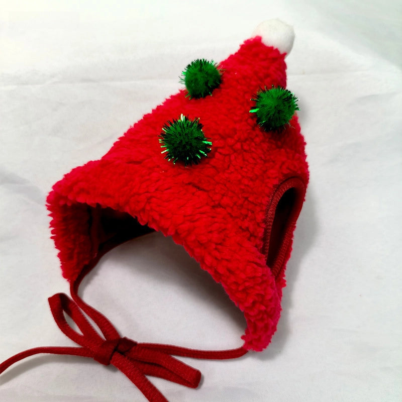 New Year Pet Christmas Hat Cat Cute Head Clothing Products Transformation Panda Small Dog Cat Toy Headgear