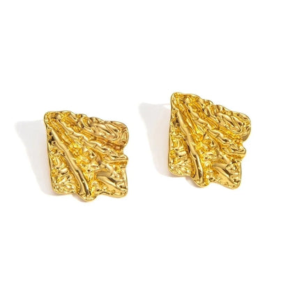 1 Pair Classic Style Geometric Oval Heart Shape Plating 304 Stainless Steel Ear Studs