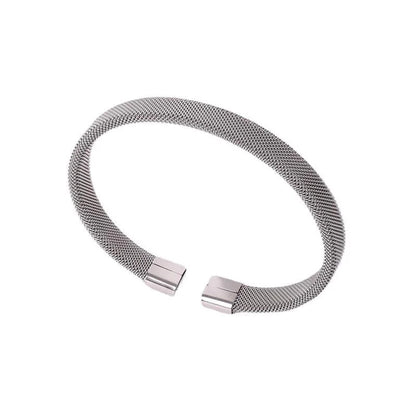 Casual Minimalist Solid Color Titanium Steel Bangle In Bulk