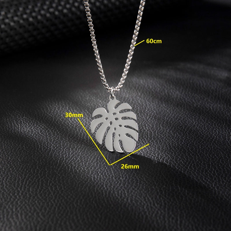Basic Minimalist Classic Style Palm Tree Flower Butterfly 201 Stainless Steel Unisex Pendant Necklace