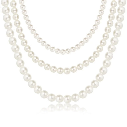Fashion Round Artificial Pearl Women\'s Necklace 1 Piece