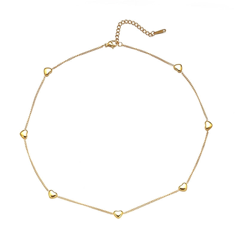 Titanium Steel Necklace Fashion Stainless Steel Necklace 18K Gold Non-Fading French Minority Retro Ladies