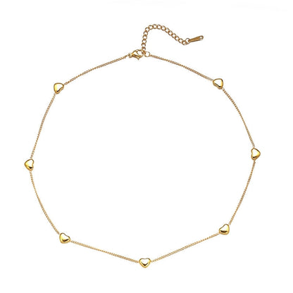 Titanium Steel Necklace Fashion Stainless Steel Necklace 18K Gold Non-Fading French Minority Retro Ladies