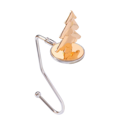 Amazon Popular Christmas Magnetic Hook Snowflake Christmas Hook Christmas Gift Metal Fireplace Socks Pendant