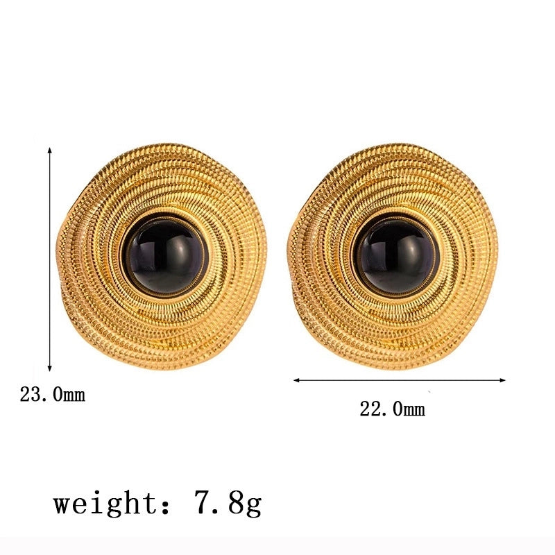 1 Pair Elegant Sweet Streetwear Geometric Plating Titanium Steel Earrings