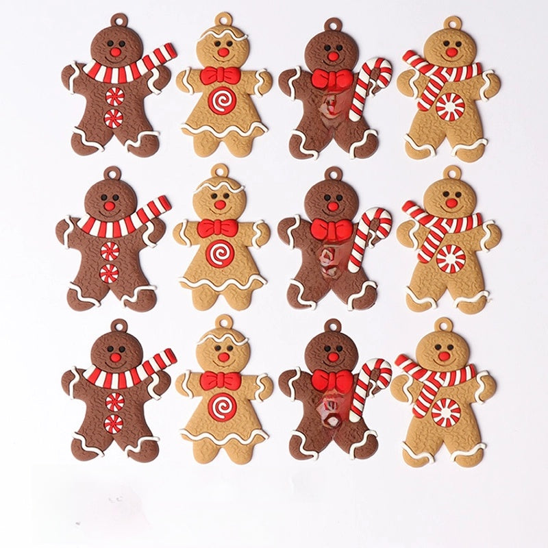 Cross-border Exclusive For New Gingerbread Man Pendant Christmas Tree Ornaments Pvc Source Manufacturers Christmas Ornaments