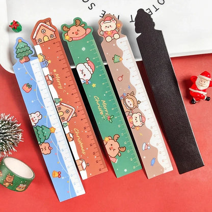 Cartoon Christmas Magnetic Cute Elk Student Soft Ruler
