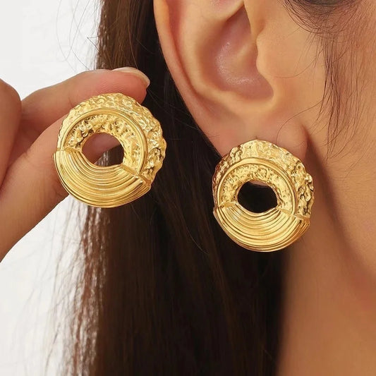 1 Pair Vintage Style Sweet Classic Style Irregular Geometric Irregular 304 Stainless Steel Imitation Gold Ear Studs