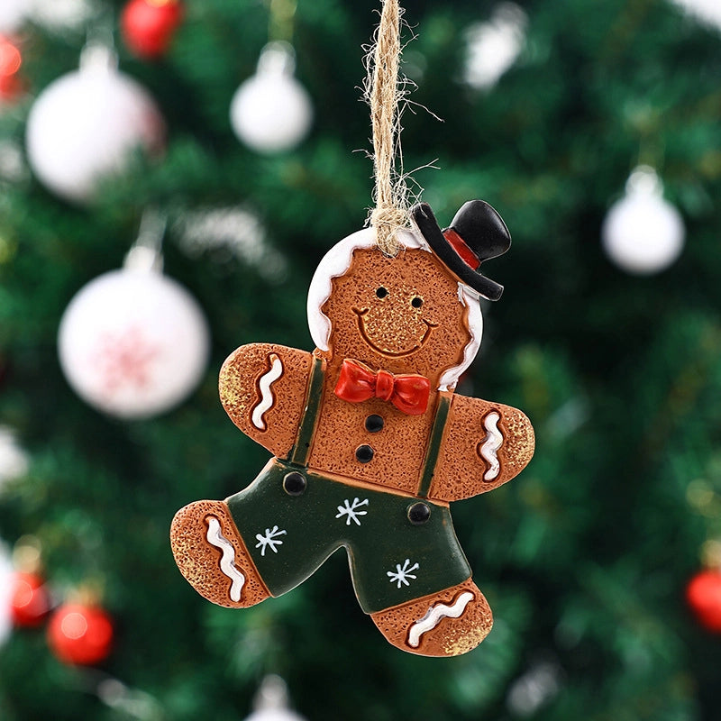Christmas Cute Gingerbread Resin Party Festival Hanging Ornaments