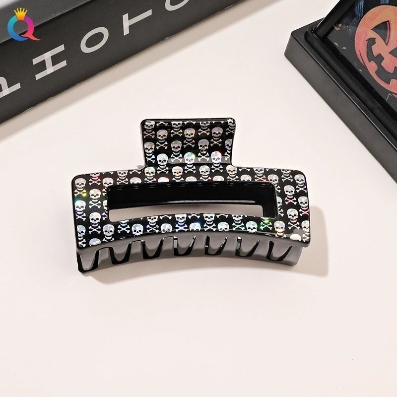 Halloween Minimalist Classic Style Women's Spider Web Skull Plastic Hair Claws