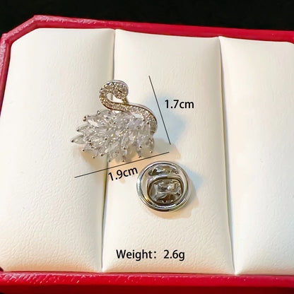 Sweet Pin Rabbit Swan Snowflake Copper Plating Women's Brooches