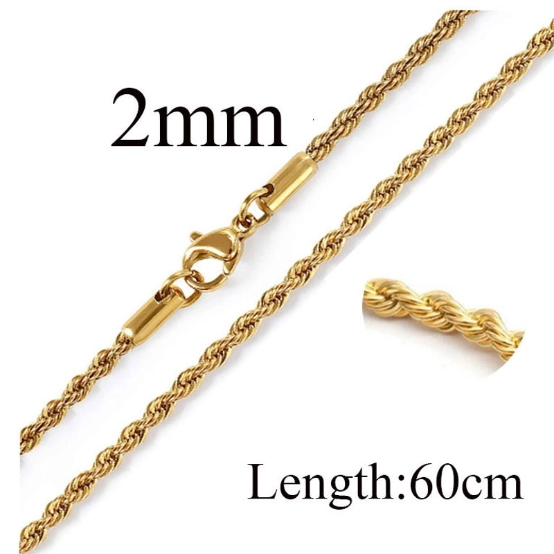 Titanium Steel Minimalist Waves Plating Necklace