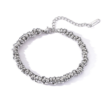 Women Chain Geometric Titanium Steel Electroplating Bracelets