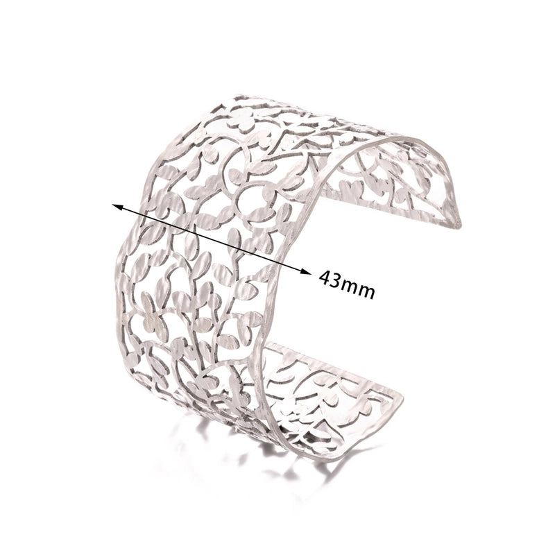 Exaggerated Circle 304 Stainless Steel Wide Bracelet In Bulk