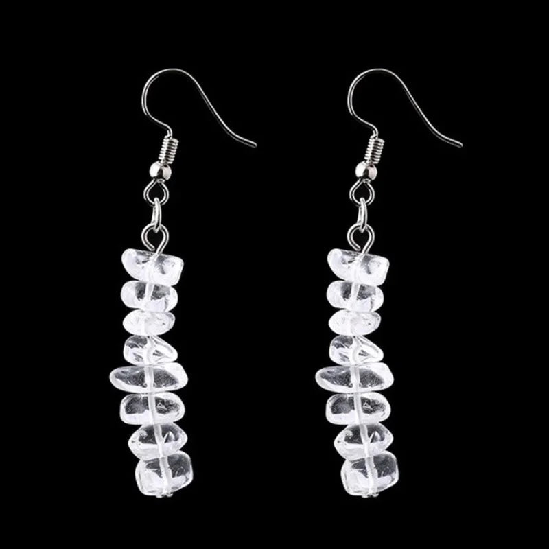 Fashion Irregular Natural Stone Handmade Drop Earrings 1 Pair