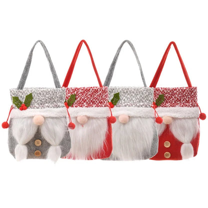 Christmas Fashion Solid Color Party Gift Bags