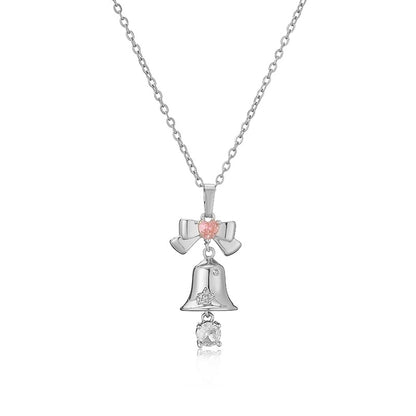 Copper Plating Inlay Christmas Hat Christmas Tree Santa Claus Zircon Pendant Necklace