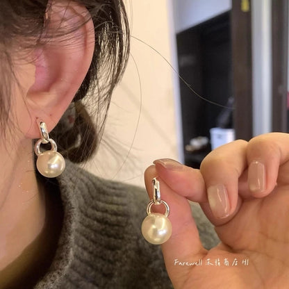 1 Pair Casual Minimalist Round Heart Shape Plating Inlay Copper Zircon Earrings