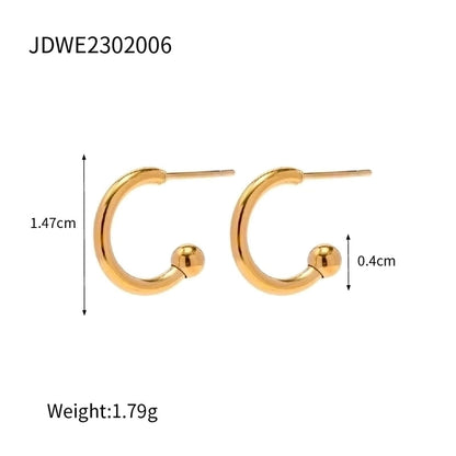 Casual Classic Style Geometric 304 Stainless Steel Plating Rings Earrings Necklace