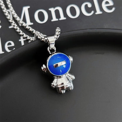 Hip-hop Animal Cartoon Character Alloy Titanium Steel Pendant Necklace In Bulk
