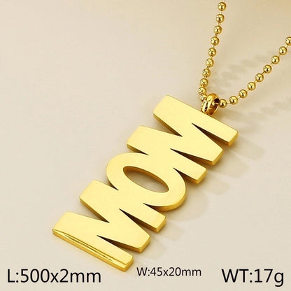 Stainless Steel 18K Gold Plated Minimalist Letter Pendant Necklace