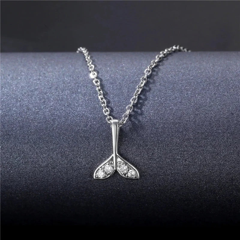 Stainless Steel Titanium Steel White Gold Plated Minimalist Plating Inlay Water Droplets Flower Zircon Pendant Necklace