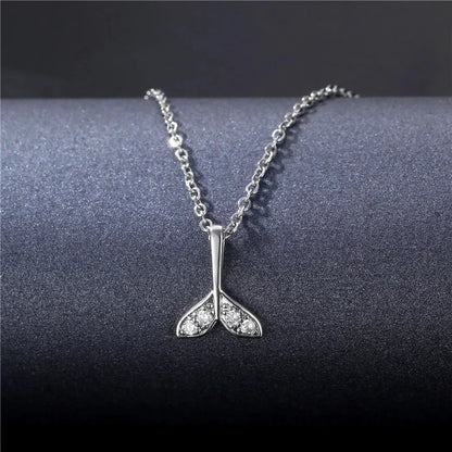 Stainless Steel Titanium Steel White Gold Plated Minimalist Plating Inlay Water Droplets Flower Zircon Pendant Necklace