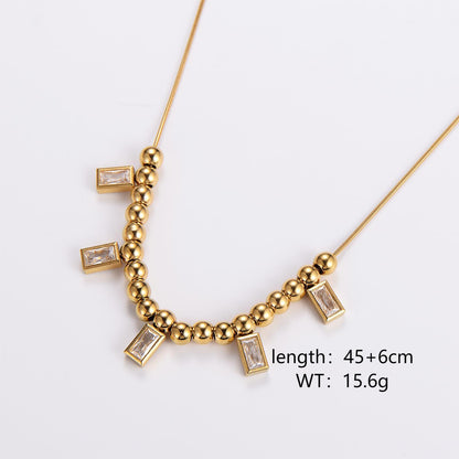Retro Vintage Droplet Stainless Steel Electroplating Necklaces