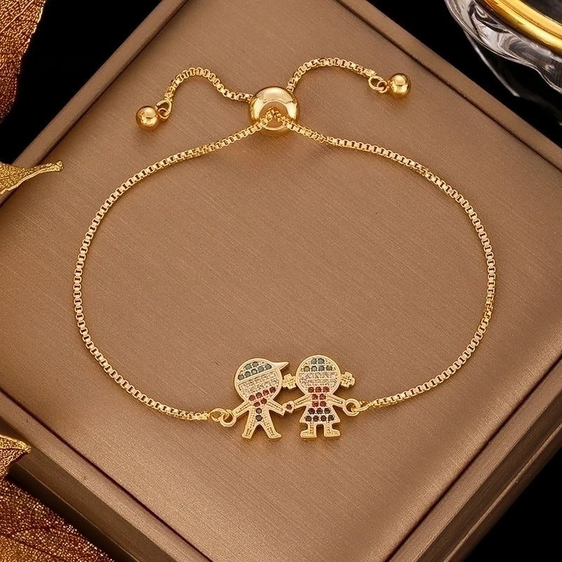 Minimalist Geometric Stainless Steel Plating Inlay Artificial Pearls Bracelets