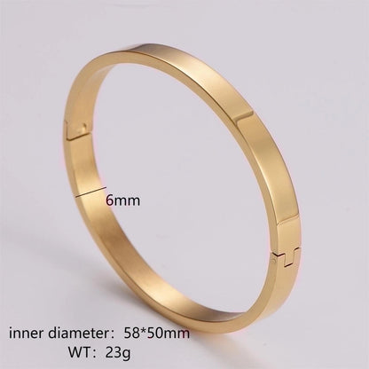 Minimalist Circle Stainless Steel Bangle In Bulk