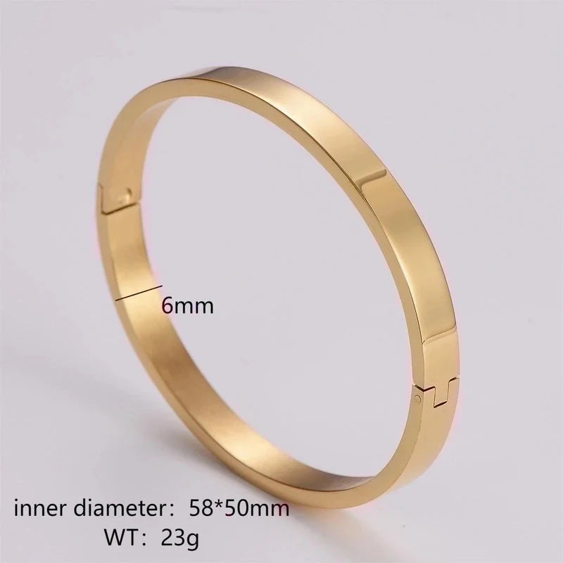 Minimalist Circle Stainless Steel Bangle In Bulk