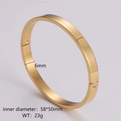 Minimalist Circle Stainless Steel Bangle In Bulk