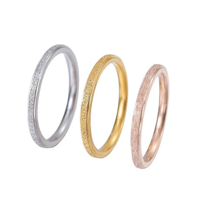 Elegant Minimalist Geometric Titanium Steel Plating Rings