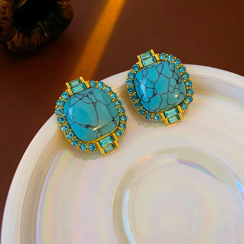 Medieval Flower Animal Leaf Geometric Droplet Flower Chinese Zodiac Artificial Pearl Oil Dripping Earrings