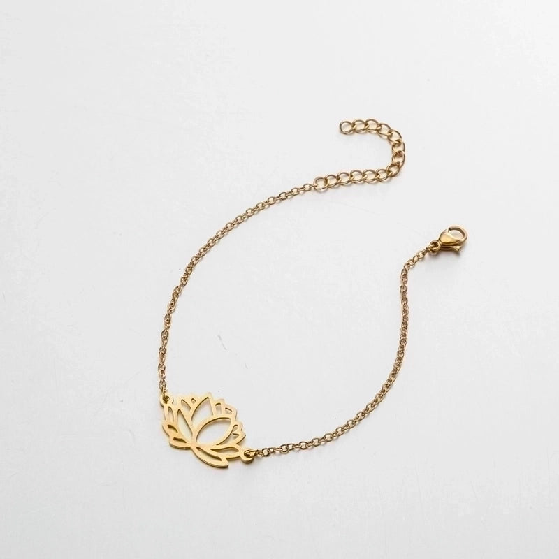 Minimalist Tree Coconut Tree Lotus 201 Stainless Steel Bracelets In Bulk