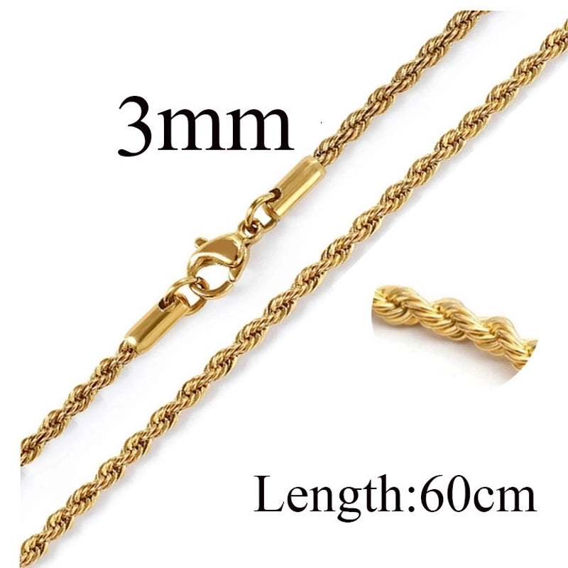 Titanium Steel Minimalist Waves Plating Necklace